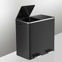 Load image into Gallery viewer, Kitchen Dual Recycling Bin 30L, Black
