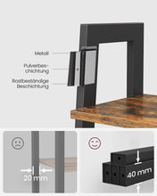 Load image into Gallery viewer, 5-Tier Industrial Bookcase, Rustic Brown
