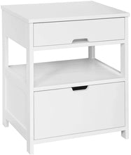 Load image into Gallery viewer, White Bedside Table with 2 Drawers
