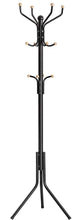 Load image into Gallery viewer, Metal Coat Rack Stand Hat Hanger, Black, 182cm

