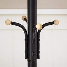 Load image into Gallery viewer, Metal Coat Rack Stand Hat Hanger, Black, 182cm

