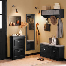 Load image into Gallery viewer, Shoe Cabinet 2 Drawers Storage Cupboard Black
