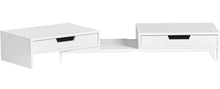 Load image into Gallery viewer, White Monitor Stand with Drawers
