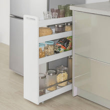 Load image into Gallery viewer, Slimline Rolling Storage Shelf, White
