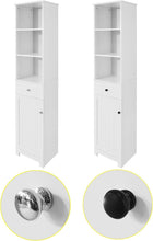 Load image into Gallery viewer, Tall Bathroom Storage Cabinet 3 Shelves, White
