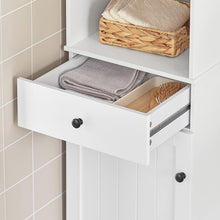 Load image into Gallery viewer, Tall Bathroom Storage Cabinet 3 Shelves, White
