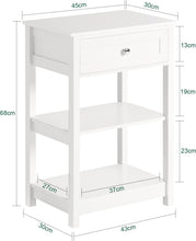 Load image into Gallery viewer, Bedside Table with Drawer Shelves
