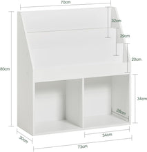 Load image into Gallery viewer, Kids Shelving Unit 3 Shelves 2 Compartments
