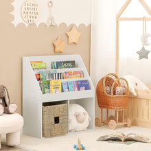 Load image into Gallery viewer, Kids Shelving Unit 3 Shelves 2 Compartments
