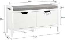 Load image into Gallery viewer, Shoe Bench Shoe Rack Cabinet Hallway, White
