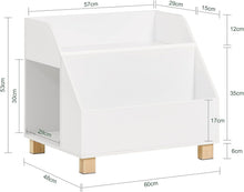 Load image into Gallery viewer, Kids Storage Bookcase 3 Compartments, White
