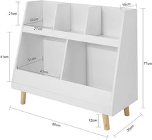 Load image into Gallery viewer, Childrens Shelving Unit, 5 Compartments Bookcase
