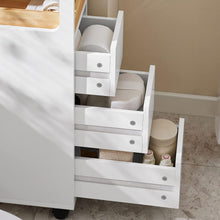 Load image into Gallery viewer, Storage Cart Narrow Cabinet Wheels Tray Drawers

