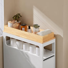 Load image into Gallery viewer, Storage Cart Narrow Cabinet Wheels Tray Drawers
