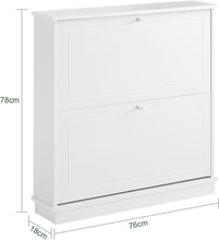 Load image into Gallery viewer, 2 Drawer Shoe Cabinet Storage Unit
