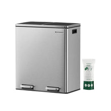 Load image into Gallery viewer, Dual Kitchen Bin, 2 x 30L, Silver
