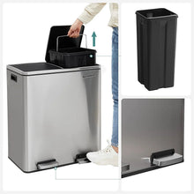 Load image into Gallery viewer, Dual Kitchen Bin, 2 x 30L, Silver
