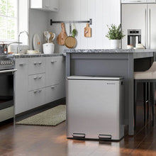 Load image into Gallery viewer, Dual Kitchen Bin, 2 x 30L, Silver

