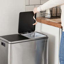 Load image into Gallery viewer, Dual Kitchen Bin, 2 x 30L, Silver

