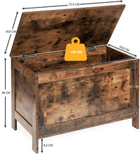 Load image into Gallery viewer, Wooden Sturdy Entryway Storage Bench with Safety Hinge
