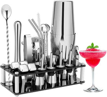 Load image into Gallery viewer, Cocktail Shaker Set Boston 23-Piece Stainless Steel and Professional Bar Tools for Drink Mixing
