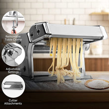 Load image into Gallery viewer, Pasta Maker Manual Steel Machine with 8 Adjustable Thickness Settings
