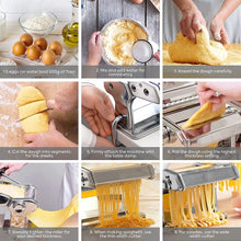 Load image into Gallery viewer, Pasta Maker Manual Steel Machine with 8 Adjustable Thickness Settings
