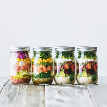 Load image into Gallery viewer, 12 Pieces Canning Jars - 480ml Mason Jar Empty Glass Spice Bottles with Airtight Lids and Labels

