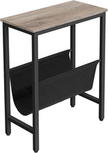 Load image into Gallery viewer, Industrial Side Table with Magazine Holder Sling and Metal Structure (Grey)
