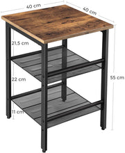 Load image into Gallery viewer, Side Table, 2 Mesh Shelves
