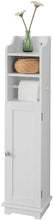 Load image into Gallery viewer, Toilet Paper Holder with Storage, Freestanding Cabinet, Toilet Brush Holder and Toilet Paper Dispenser 20x100x18 cm
