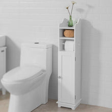 Load image into Gallery viewer, Toilet Paper Holder with Storage, Freestanding Cabinet, Toilet Brush Holder and Toilet Paper Dispenser 20x100x18 cm
