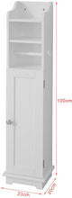 Load image into Gallery viewer, Toilet Paper Holder with Storage, Freestanding Cabinet, Toilet Brush Holder and Toilet Paper Dispenser 20x100x18 cm
