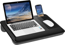 Load image into Gallery viewer, Portable Laptop Desk with Device Ledge, Mouse Pad and Phone Holder for Home Office (Black, 43cm)
