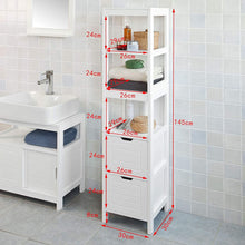 Load image into Gallery viewer, Freestanding Tall Cabinet with Standing Shelves and Drawers

