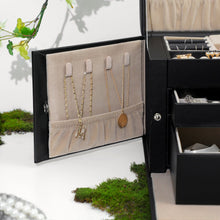 Load image into Gallery viewer, Lockable Jewelry Box 3-Tier Display Case
