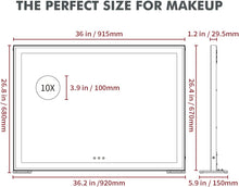 Load image into Gallery viewer, Large Hollywood Makeup Mirror 3 Modes Lighted and Smart Touch Control (92 x 68 cm)
