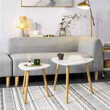 Load image into Gallery viewer, Set of 2 White Side Nesting Tables
