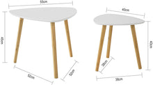 Load image into Gallery viewer, Set of 2 White Side Nesting Tables
