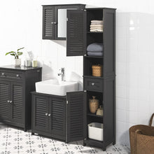 Load image into Gallery viewer, Freestanding Tall Bathroom Cabinet 170 x 32 x 30 cm (Black)

