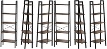 Load image into Gallery viewer, 5 Tiers A-shaped Ladder Storage Shelf, Rustic, Brown

