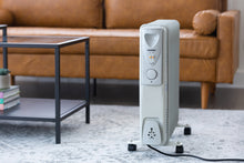 Load image into Gallery viewer, 11-Fin Oil Column Heater 2400W w/ 3 Heat Settings &amp; Wheels
