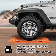 Load image into Gallery viewer, X-BULL 2PCS Recovery Tracks Snow Mud 4WD With Carry bag 4PC mounting bolts Orange
