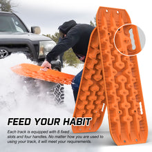 Load image into Gallery viewer, X-BULL 2PCS Recovery Tracks Snow Mud 4WD With Carry bag 4PC mounting bolts Orange
