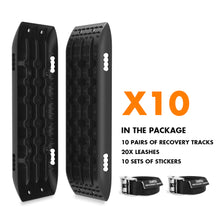 Load image into Gallery viewer, X-BULL 10 Pairs Recovery tracks Boards 4WD 4X4 10T Sand / Mud / Snow Gen 2.0 Black
