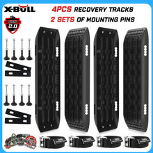 Load image into Gallery viewer, X-BULL Recovery tracks Boards 10T 2 Pairs/ Sand / Mud / Snow Mounting Bolts Pins Gen 2.0 -Black
