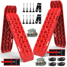 Load image into Gallery viewer, X-BULL Recovery tracks Boards 10T 2 Pairs Sand Mud Snow With Mounting Bolts pins Red
