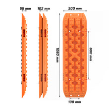 Load image into Gallery viewer, X-BULL Recovery tracks Boards 10T 2 Pairs Sand Mud Snow With Mounting Bolts pins Orange
