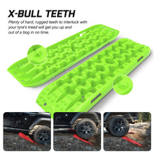 Load image into Gallery viewer, X-BULL Recovery tracks Boards 10T 2 Pairs Sand Mud Snow With Mounting Bolts pins Green
