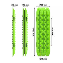 Load image into Gallery viewer, X-BULL 2PCS Recovery Tracks Snow Tracks Mud tracks 4WD With 4PC mounting bolts Green
